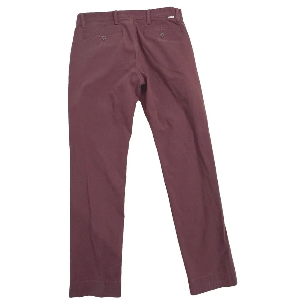 Levi Straus Chino Pants Men's 32x29 Straight Leg Cotton Stretch Wine Red